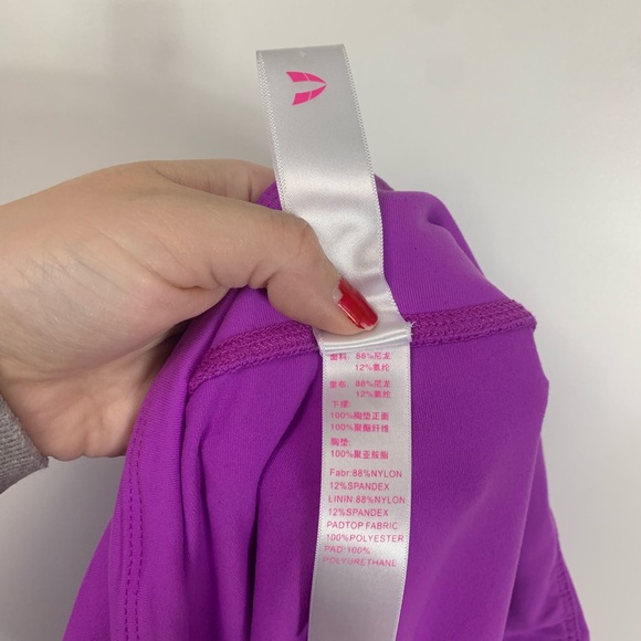 Firm ABS Womens Leggings Size 2Xl Active Workout Comfort Purple Atheisure Bright - Picture 8 of 10